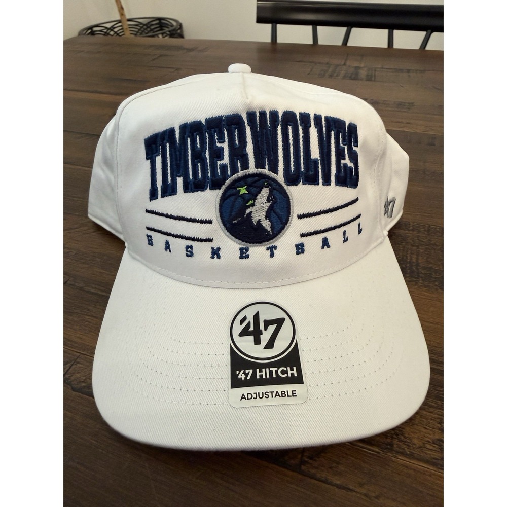 Minnesota Timberwolves '47 Brand NBA White Hitch Adjustable Snapback Hat